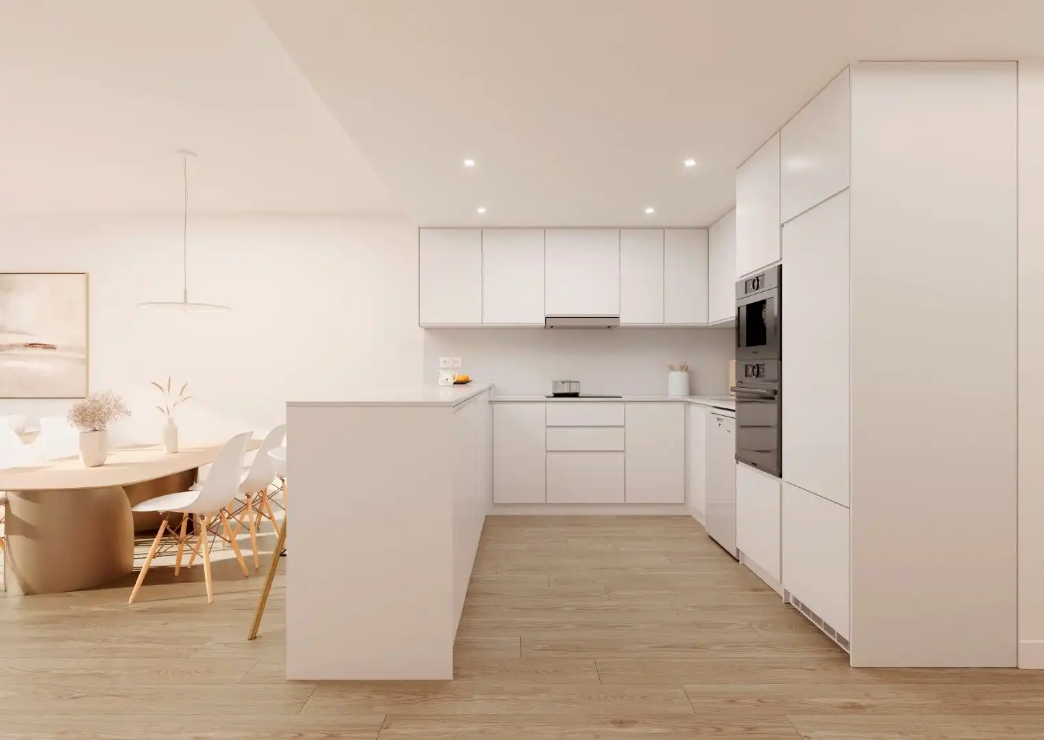 Cocina de Apartamento en venta en Cartagena con Aire acondicionado, Calefacción y Jardín privado
