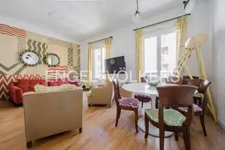 Living room of Flat for rent in Madrid  with Air Conditioner, Heating and Furnished