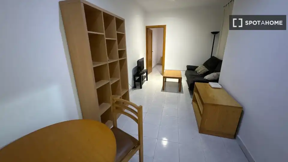 Living room of Flat for rent in Madrid  with Air Conditioner, Heating and Furnished