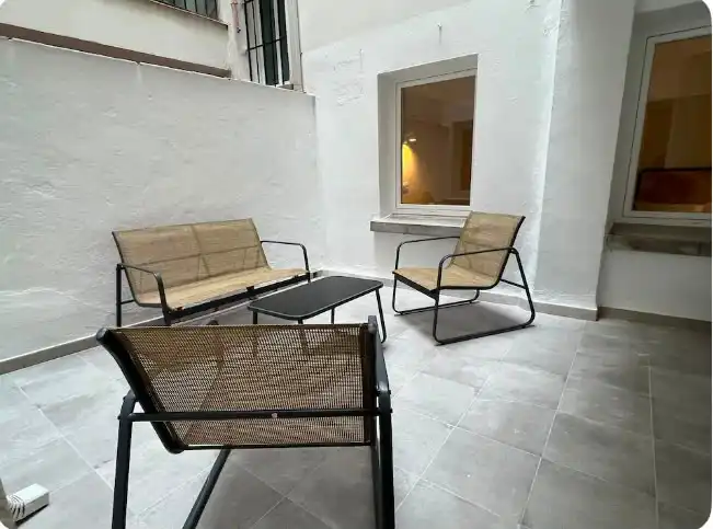 Terraza de Piso de alquiler en Cuenca con Calefacción, Amueblado y Horno