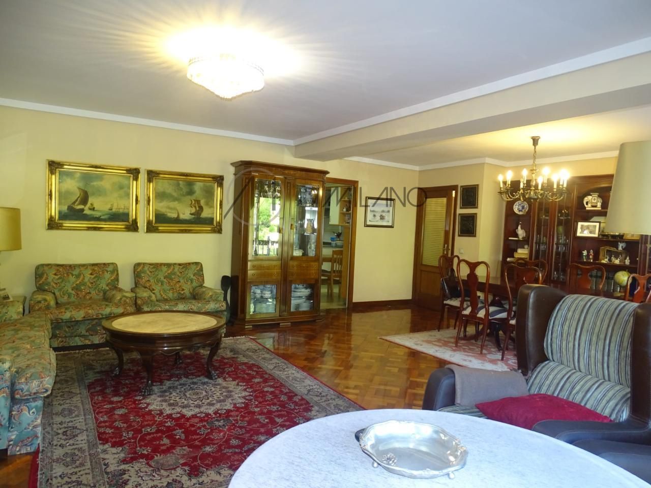 Living room of Flat for sale in Vigo   with Heating, Parquet flooring and Storage room