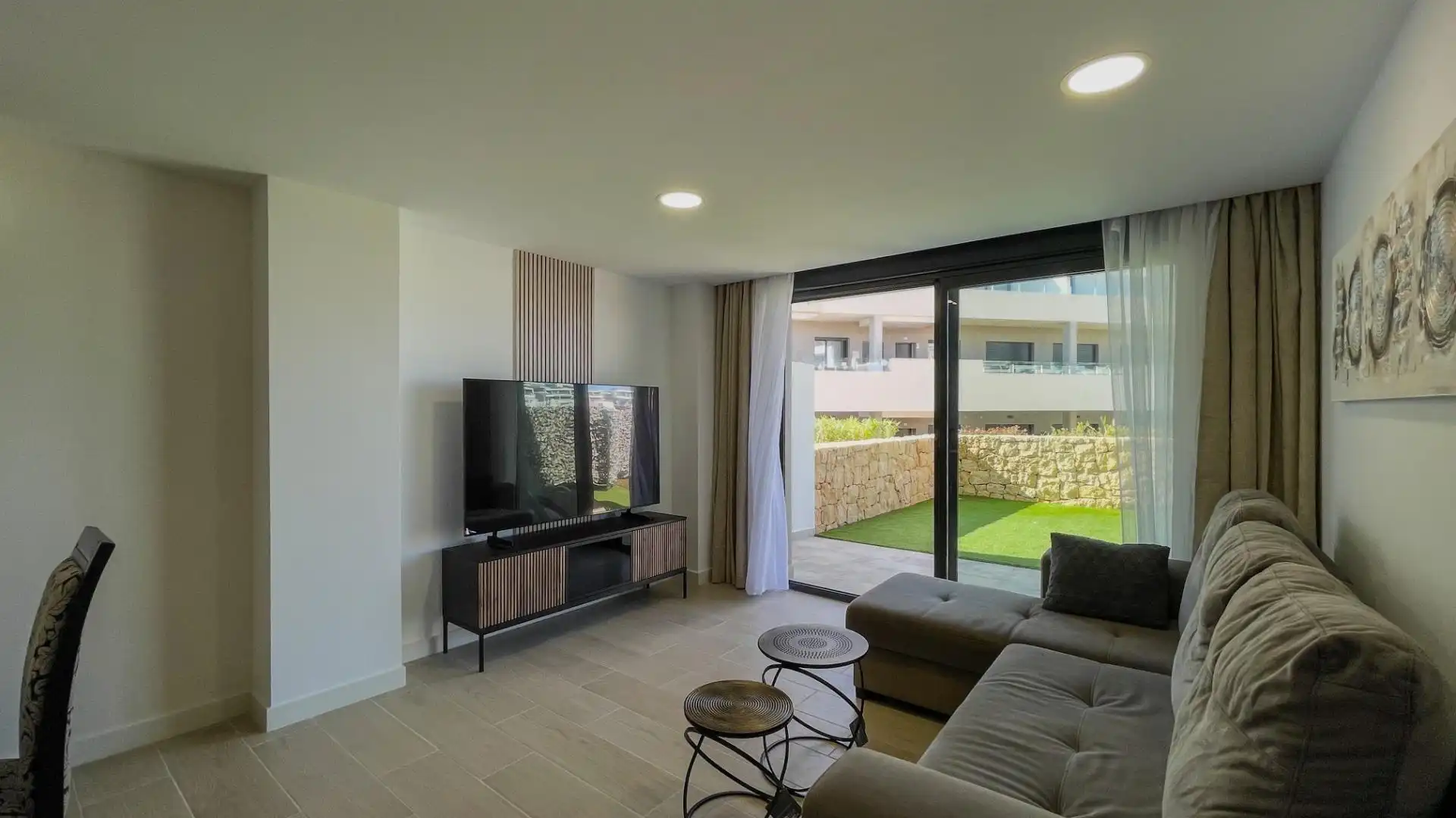 Sala de estar de Dúplex en venta en Finestrat con Aire acondicionado, Terraza y Amueblado