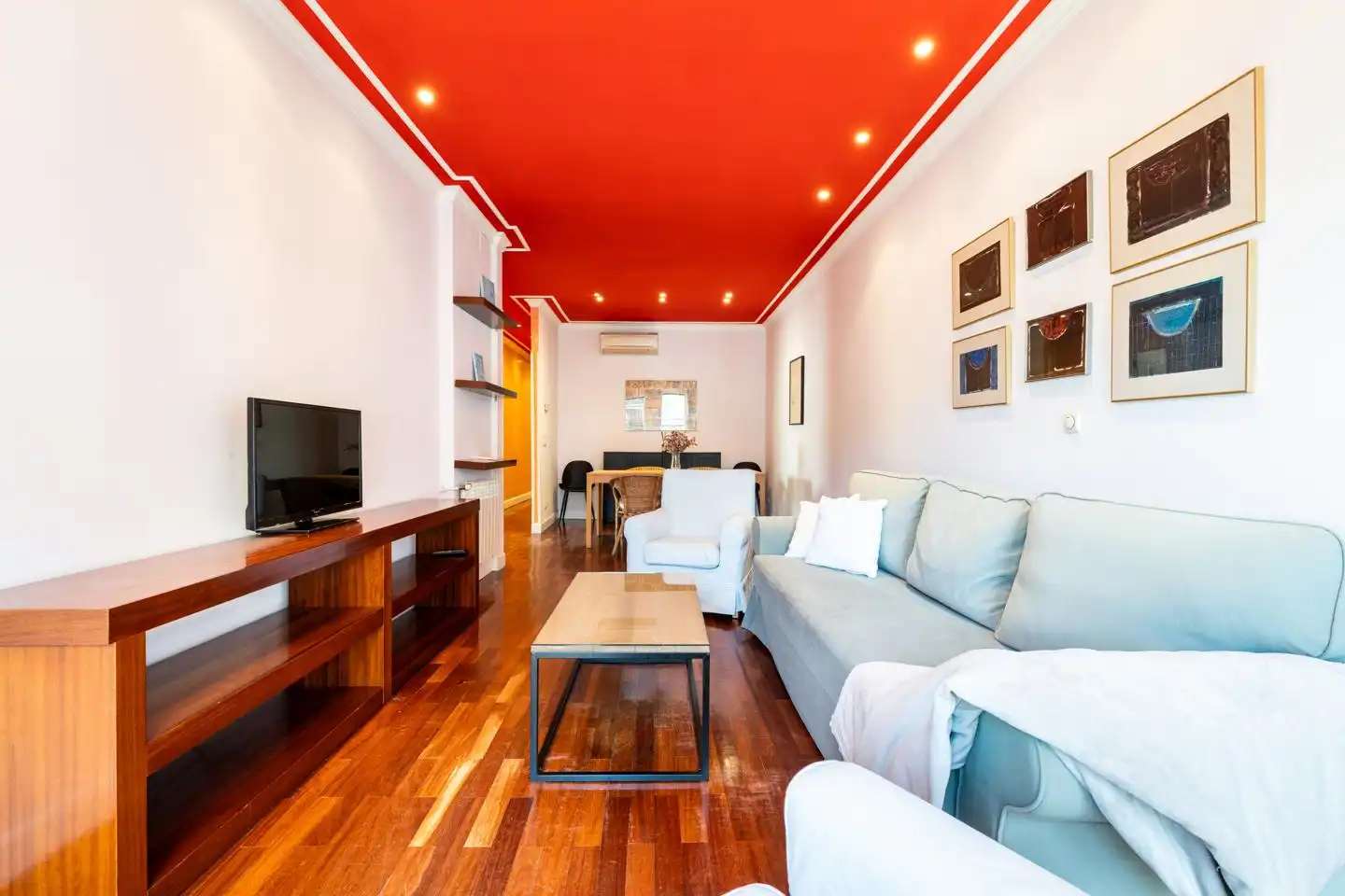 Sala d'estar de Pis de lloguer en Madrid amb Aire condicionat, Calefacció i Parquet