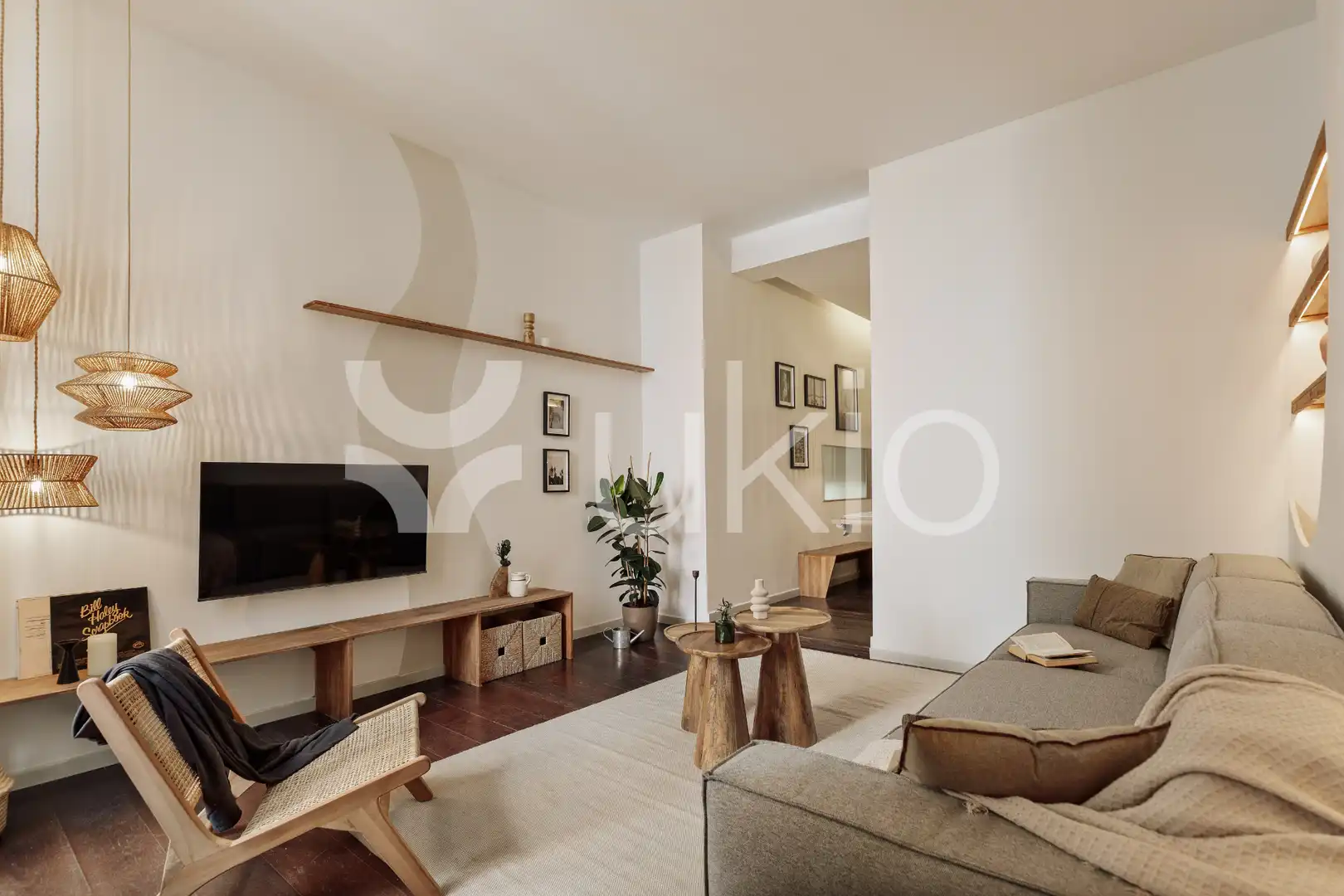 Sala d'estar de Apartament de lloguer en Barcelona amb Aire condicionat, Calefacció i Moblat