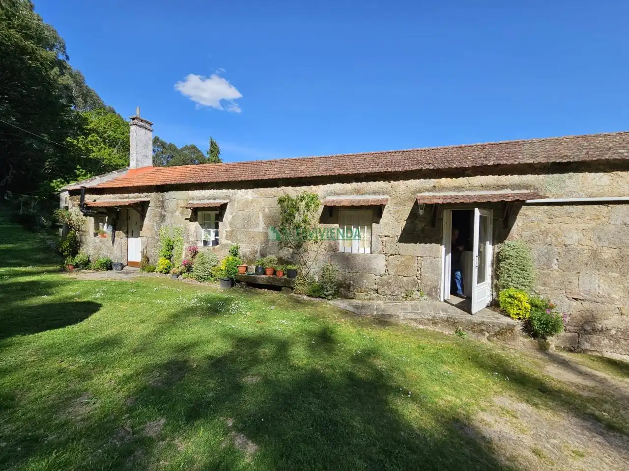 Vista exterior de Finca rústica en venta en A Cañiza   con Calefacción, Jardín privado y Terraza