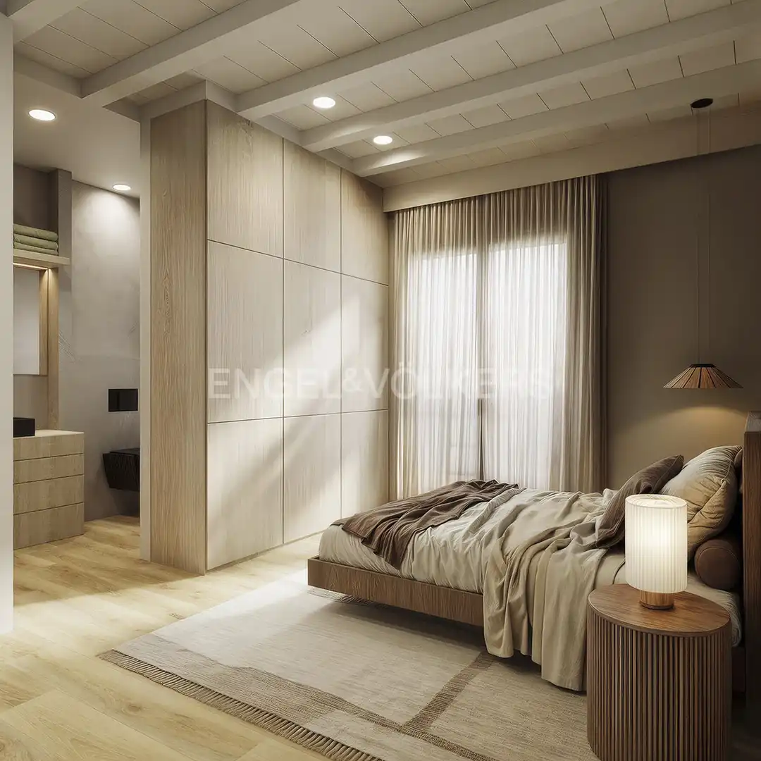Schlafzimmer von Wohnung zum Verkauf in Barcelona mit Klimaanlage, Heizung und Parkett