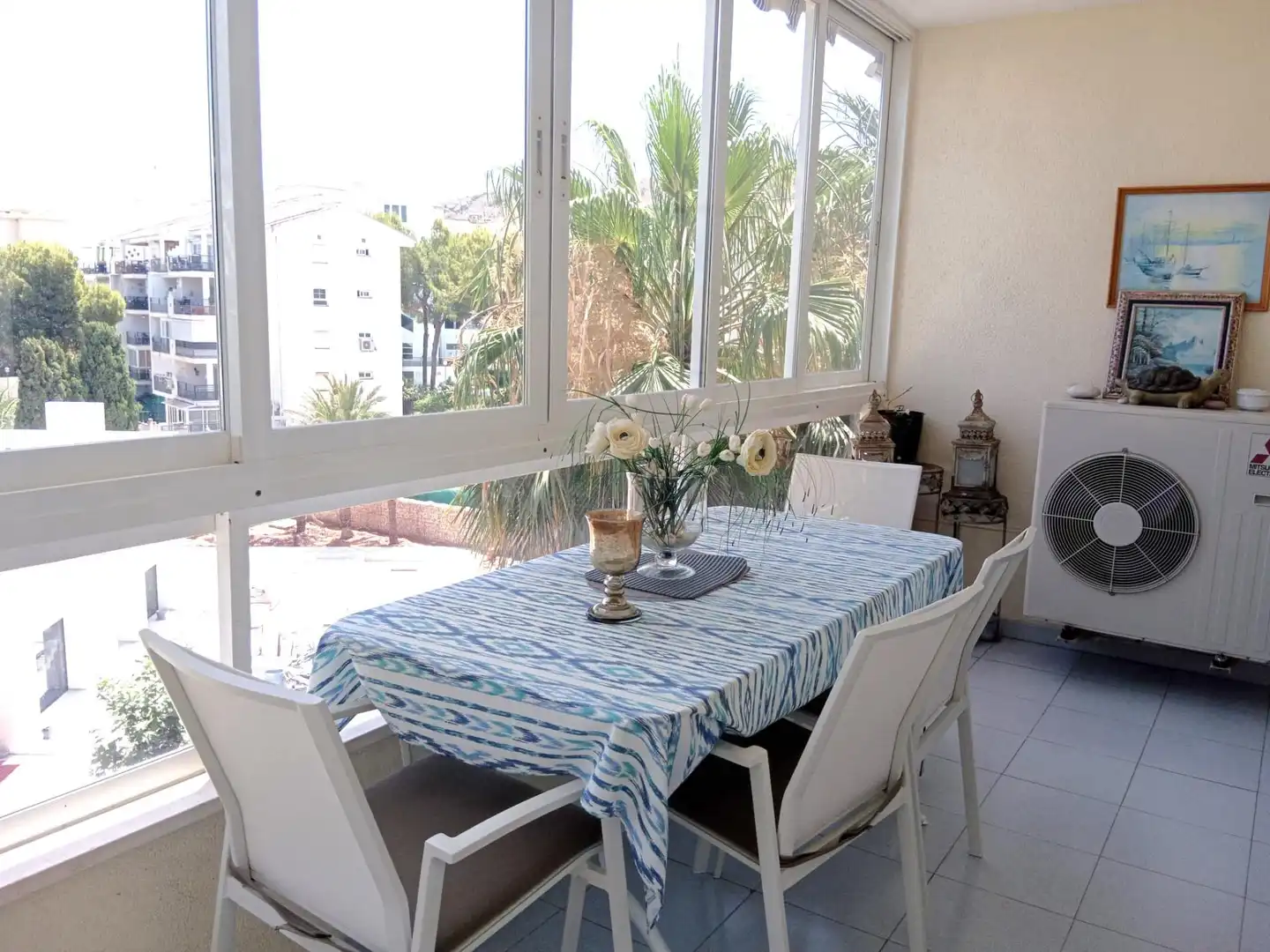 Terrasse von Wohnungen zur Miete in L'Alfàs del Pi mit Klimaanlage, Heizung und Möbliert
