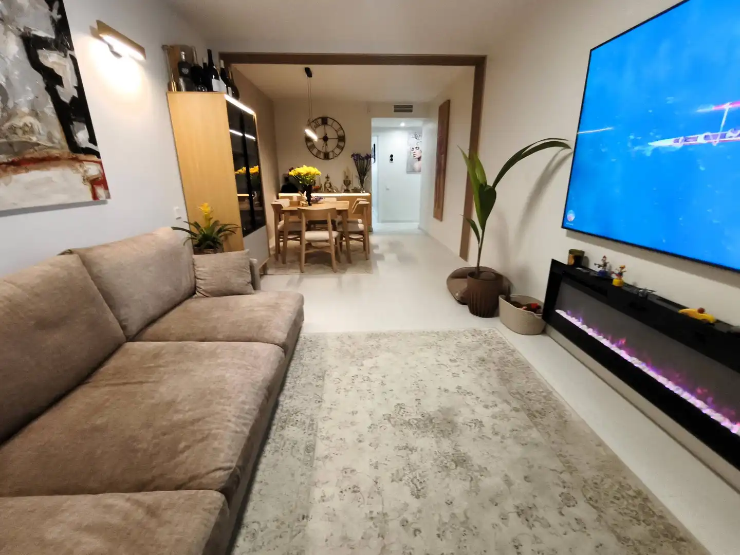 Sala d'estar de Apartament en venda en San Pedro del Pinatar amb Aire condicionat, Moblat i Balcó