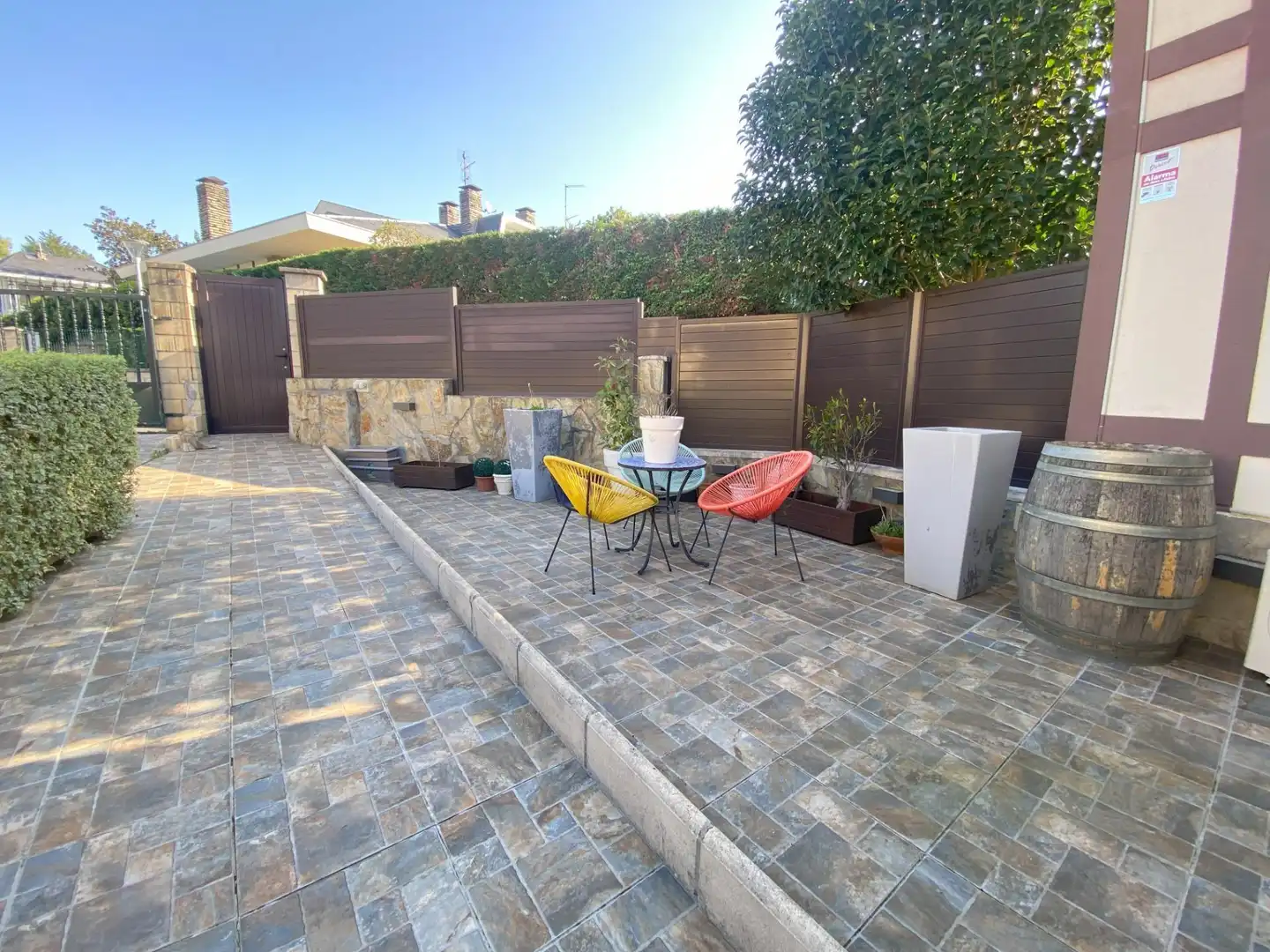 Terraza de Casa adosada en venta en Loiu con Aire acondicionado, Calefacción y Jardín privado