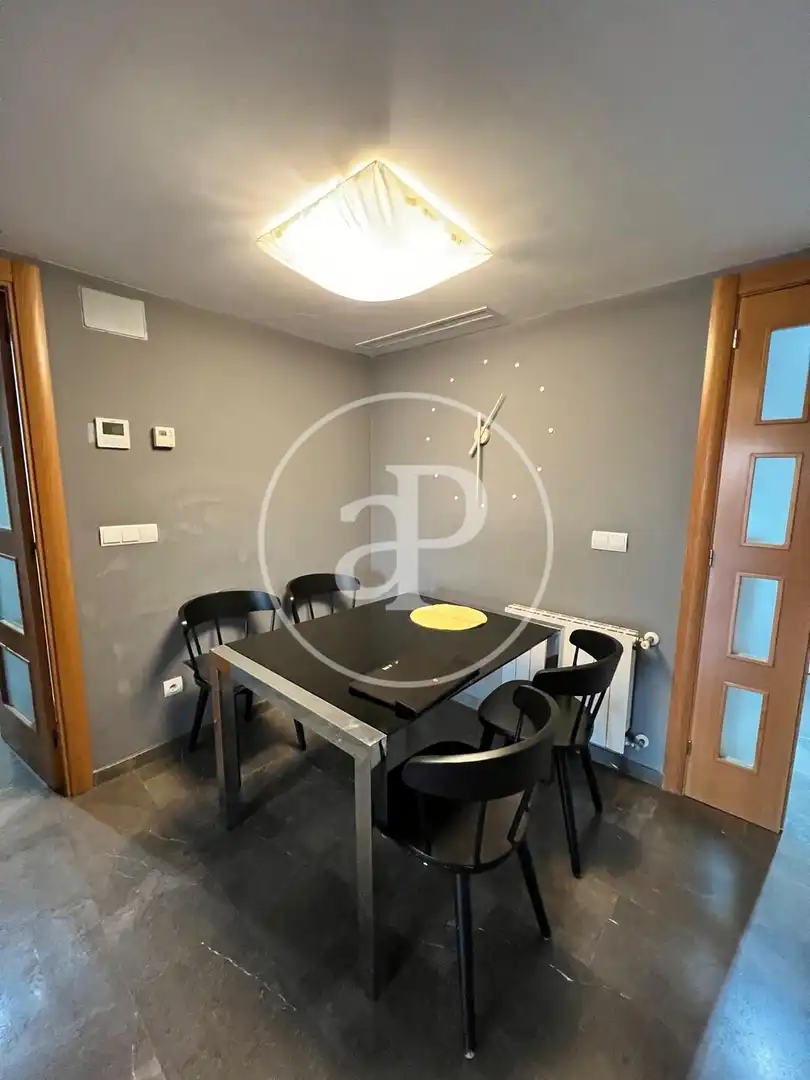 Dining room of Flat for rent in Valencia  with Air Conditioner, Terrace and Furnished