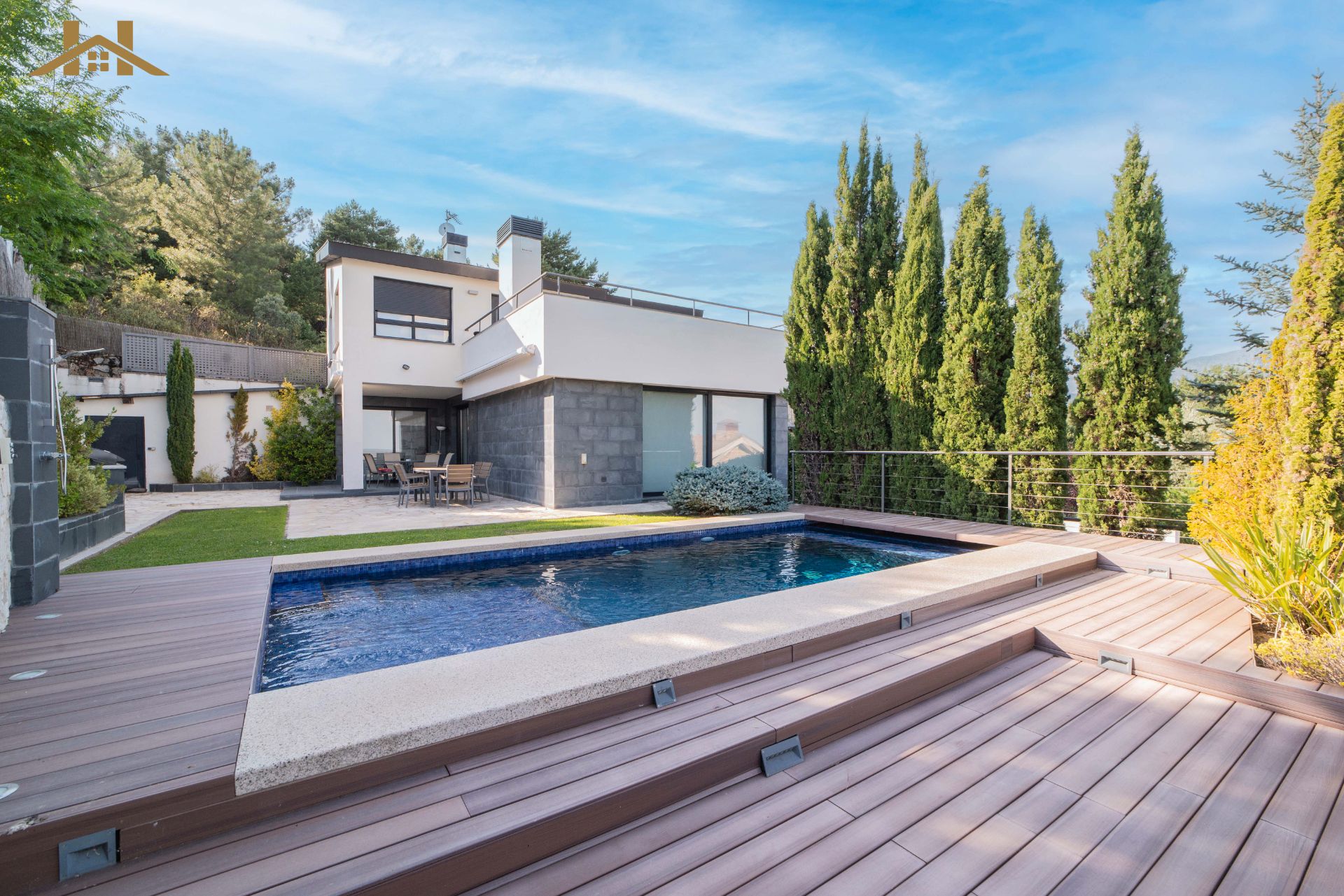 Piscina de Casa o xalet en venda en Collado Mediano amb Aire condicionat, Calefacció i Jardí privat