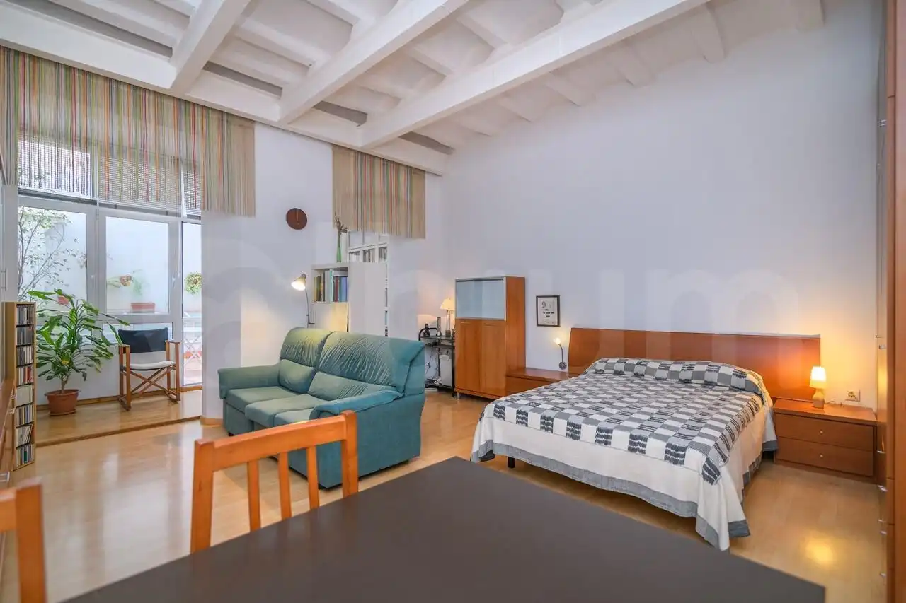 Wohnzimmer von Wohnung zum Verkauf in Barcelona mit Heizung, Parkett und Terrasse