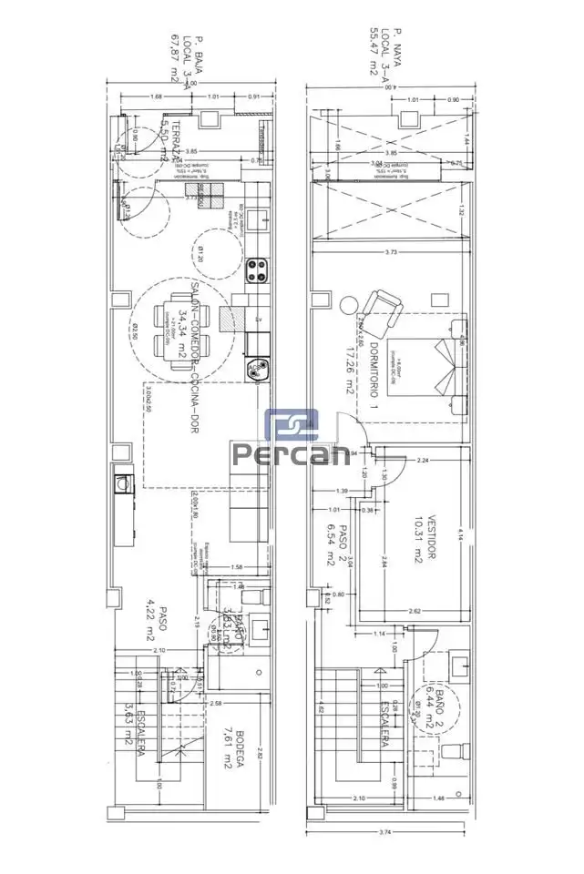 Maisonette zum Verkauf in El Campello mit Klimaanlage, Abstellraum und Balkon