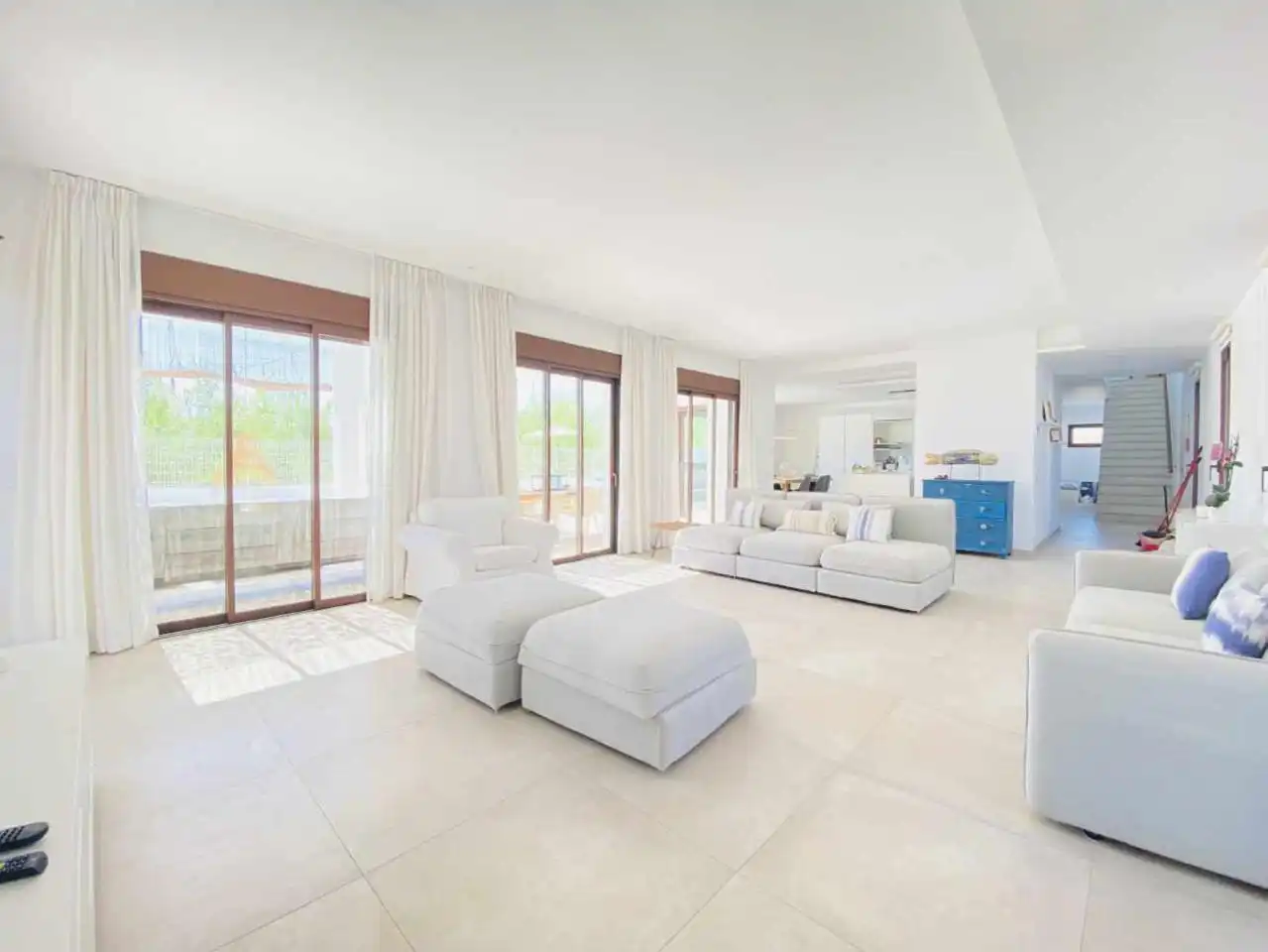 Sala de estar de Casa o chalet de alquiler en Santa Eulària des Riu con Aire acondicionado, Terraza y Piscina