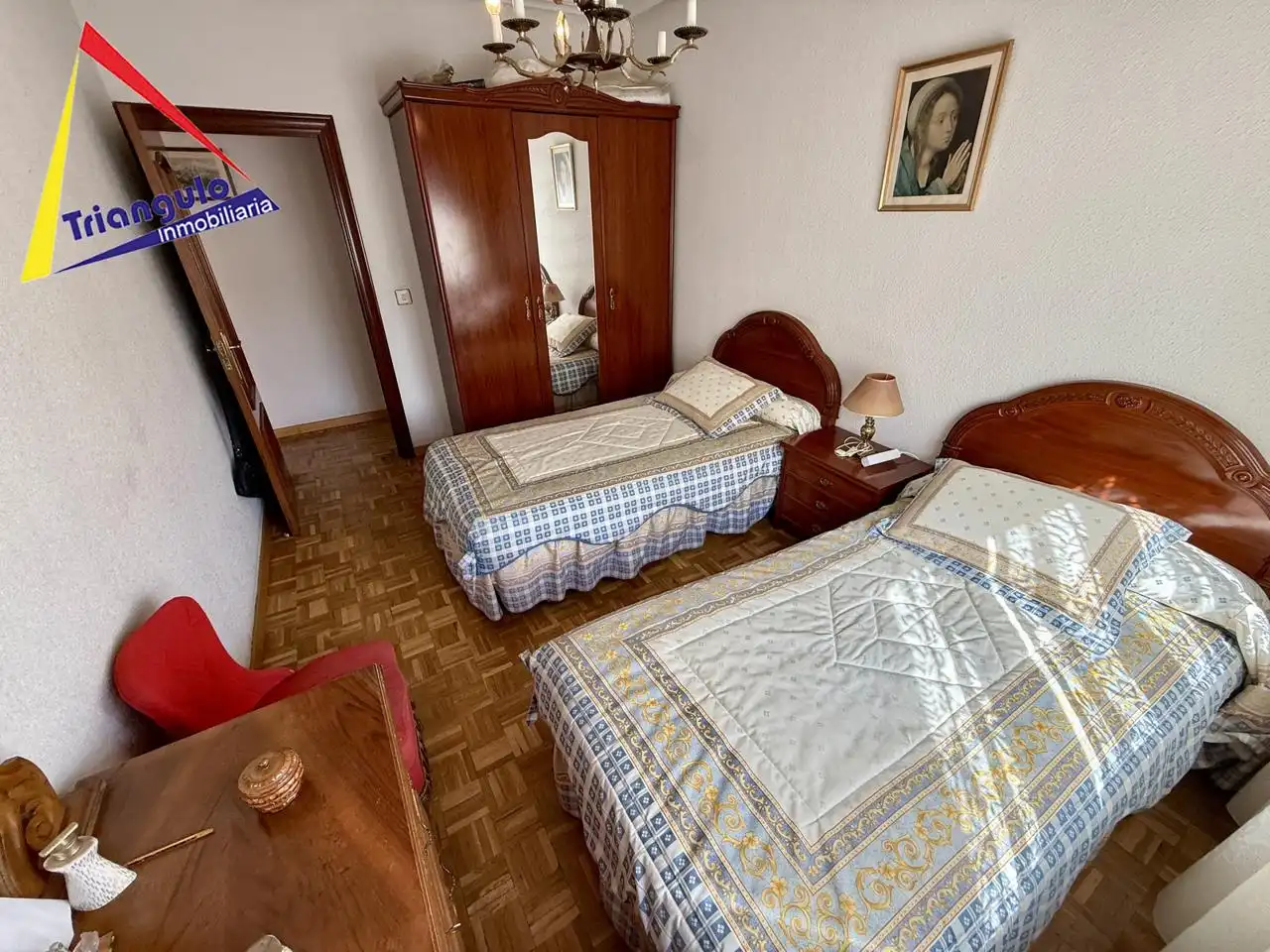 Bedroom of Flat for sale in Segovia  with Heating, Parquet flooring and Terrace