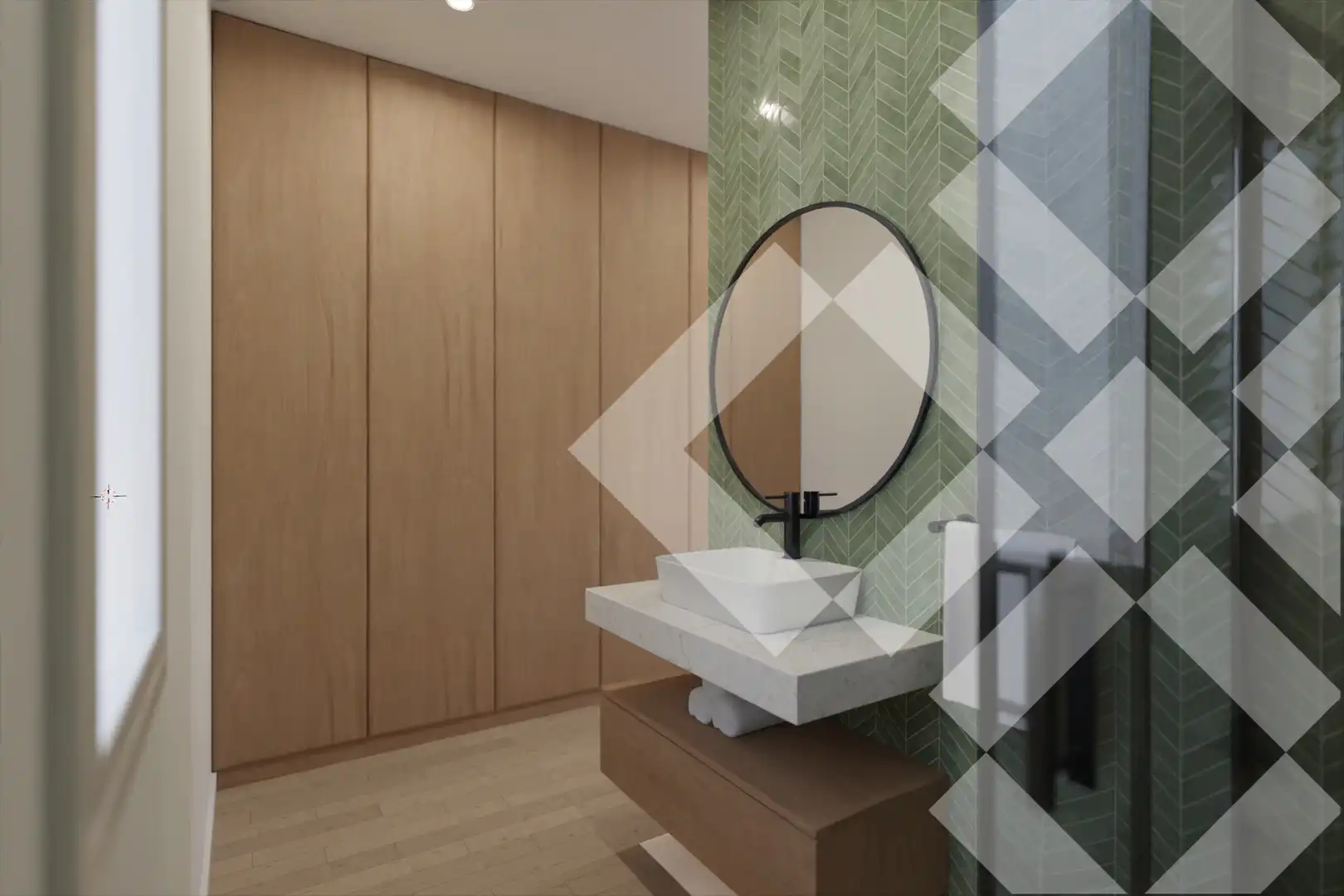 Badezimmer von Wohnung zum Verkauf in Barcelona mit Klimaanlage, Heizung und Parkett