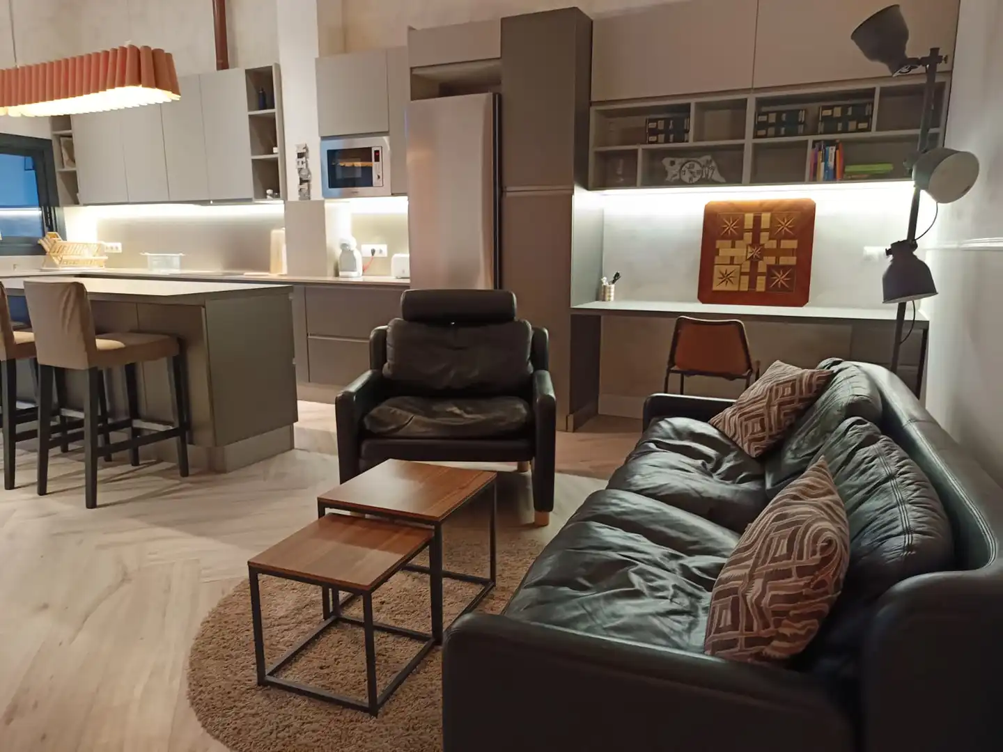 Wohnzimmer von Erdgeschoss zum Verkauf in Mataró mit Klimaanlage, Heizung und Privatgarten