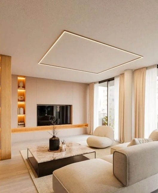 Sala d'estar de Apartament en venda en  Madrid Capital amb Aire condicionat, Balcó i Piscina comunitària