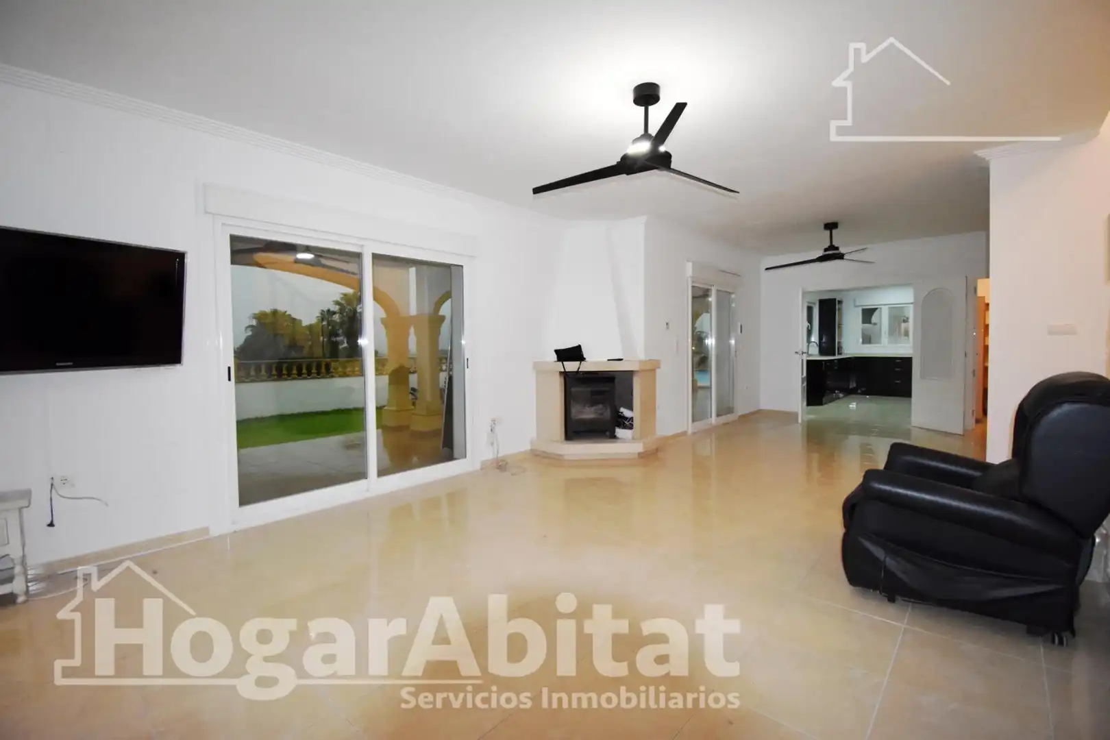 Sala de estar de Casa o chalet en venta en Beniarbeig con Aire acondicionado, Jardín privado y Terraza