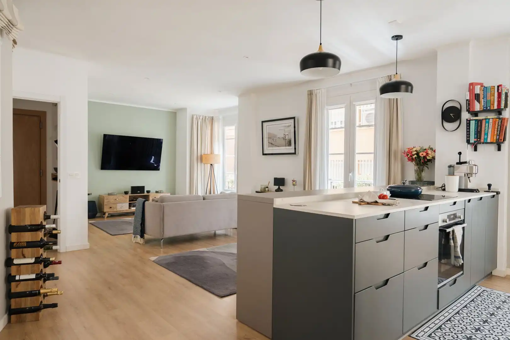 Sala de estar de Apartamento en venta en Málaga con Amueblado y Balcón