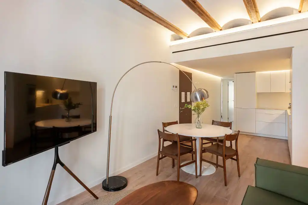 Living room of Flat for rent in Valencia  with Air Conditioner, Heating and Furnished