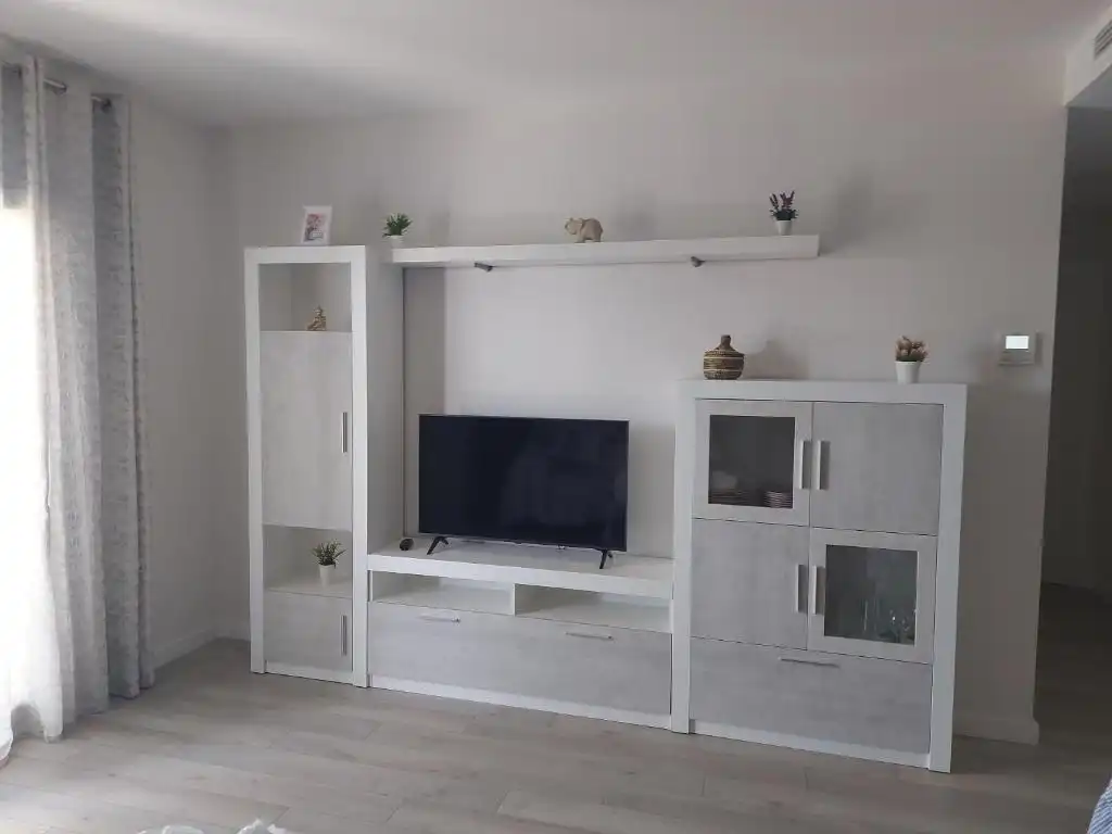 Living room of Flat for rent in Vélez-Málaga  with Air Conditioner, Private garden and Furnished