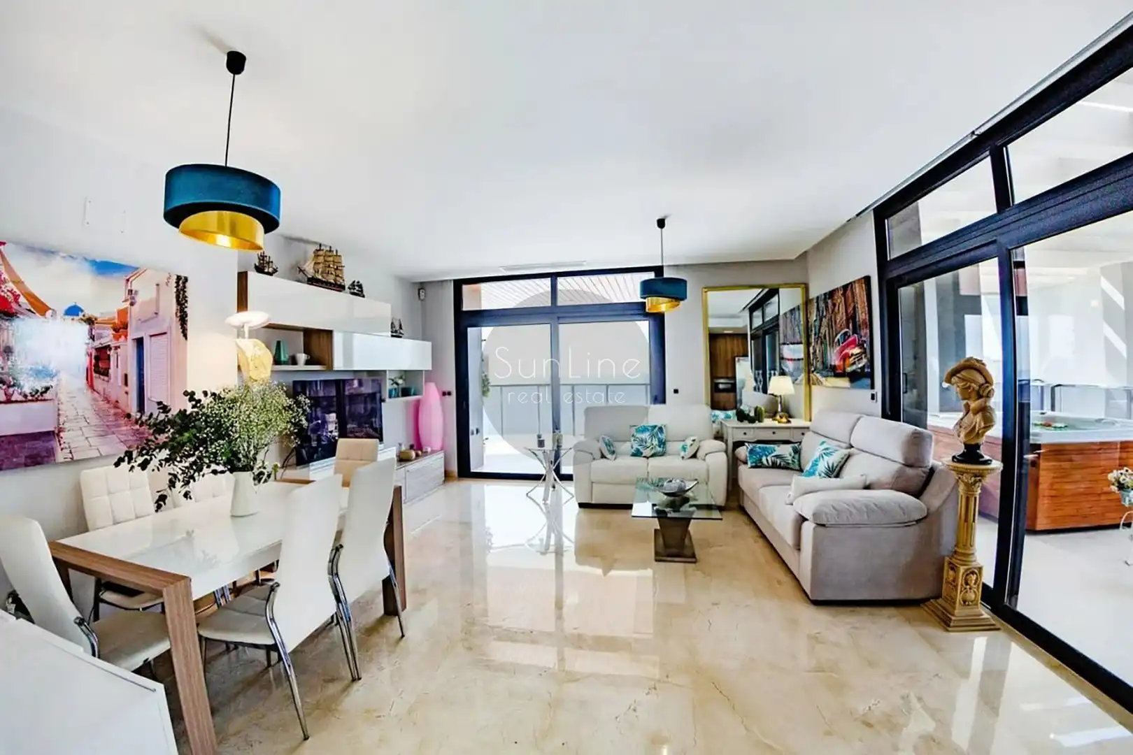 Wohnzimmer von Wohnung zum Verkauf in Benidorm mit Möbliert, Balkon und Whirlpool