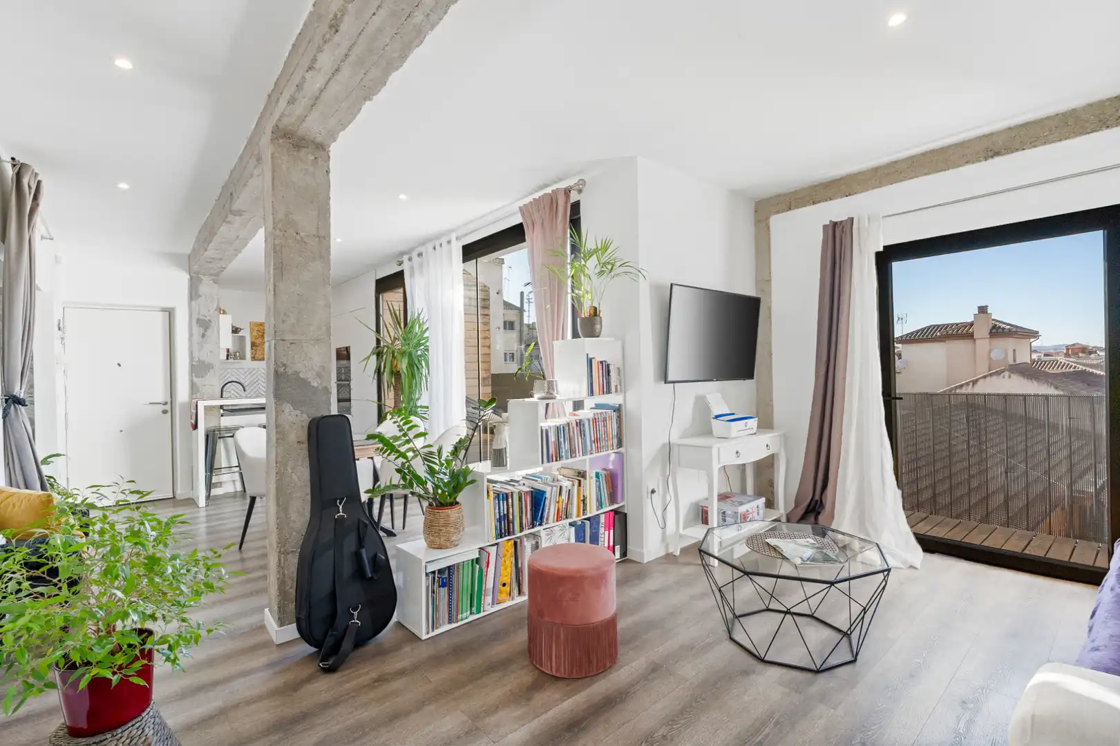 Wohnzimmer von Wohnung zur Miete in Granada mit Klimaanlage, Heizung und Parkett