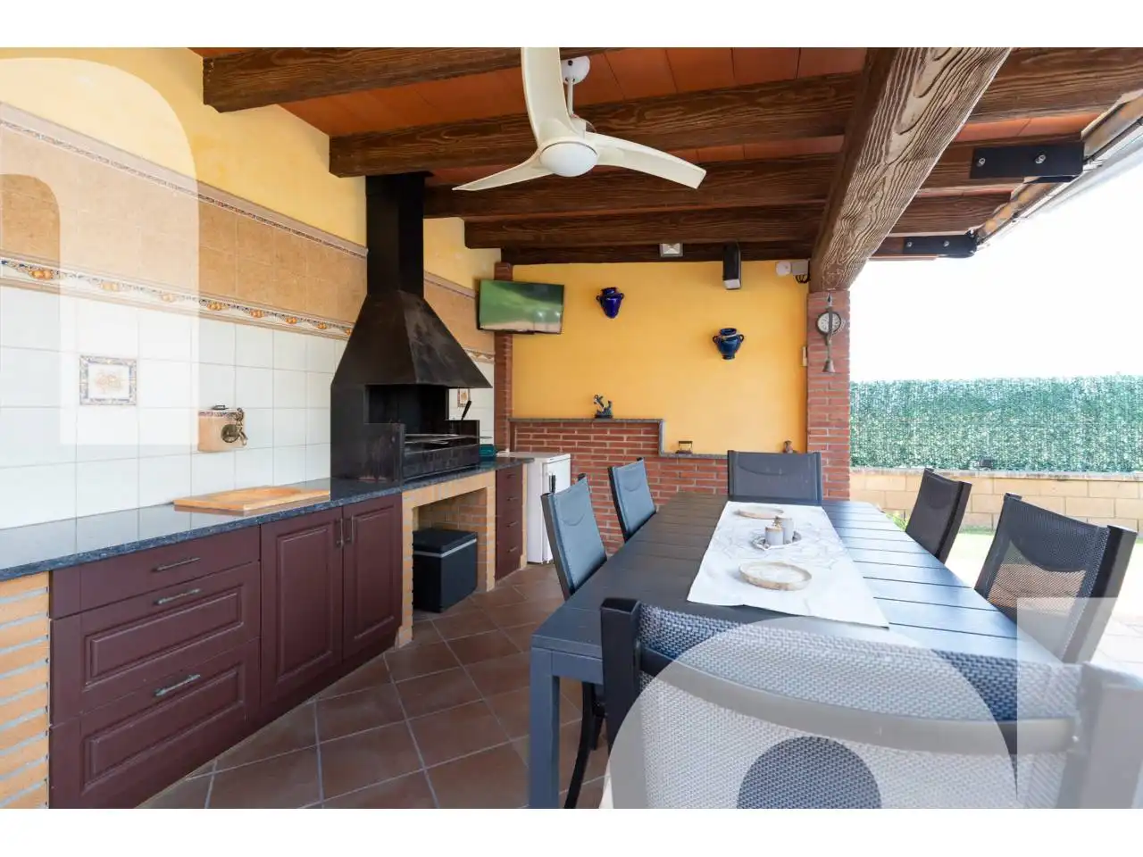 Terrace of Country homes for sale in Les Franqueses del Vallès  with Air Conditioner, Heating and Private garden