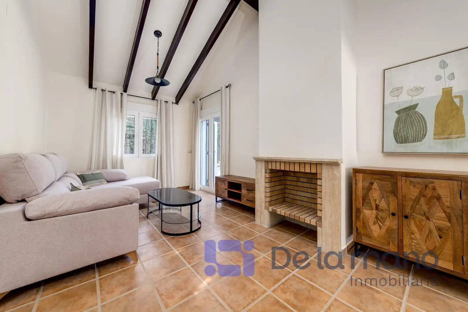Living room of Houses for sale in Fuente Álamo de Murcia  with Private garden and Community pool
