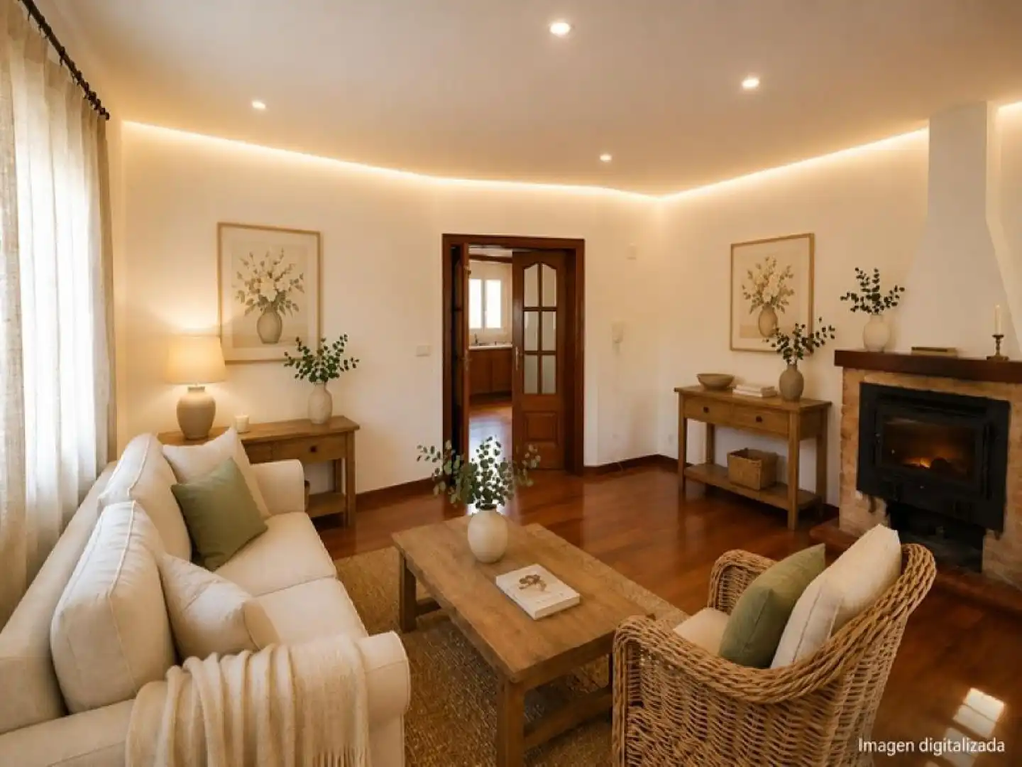 Sala d'estar de Casa o xalet en venda en Benamocarra amb Jardí privat, Terrassa i Traster