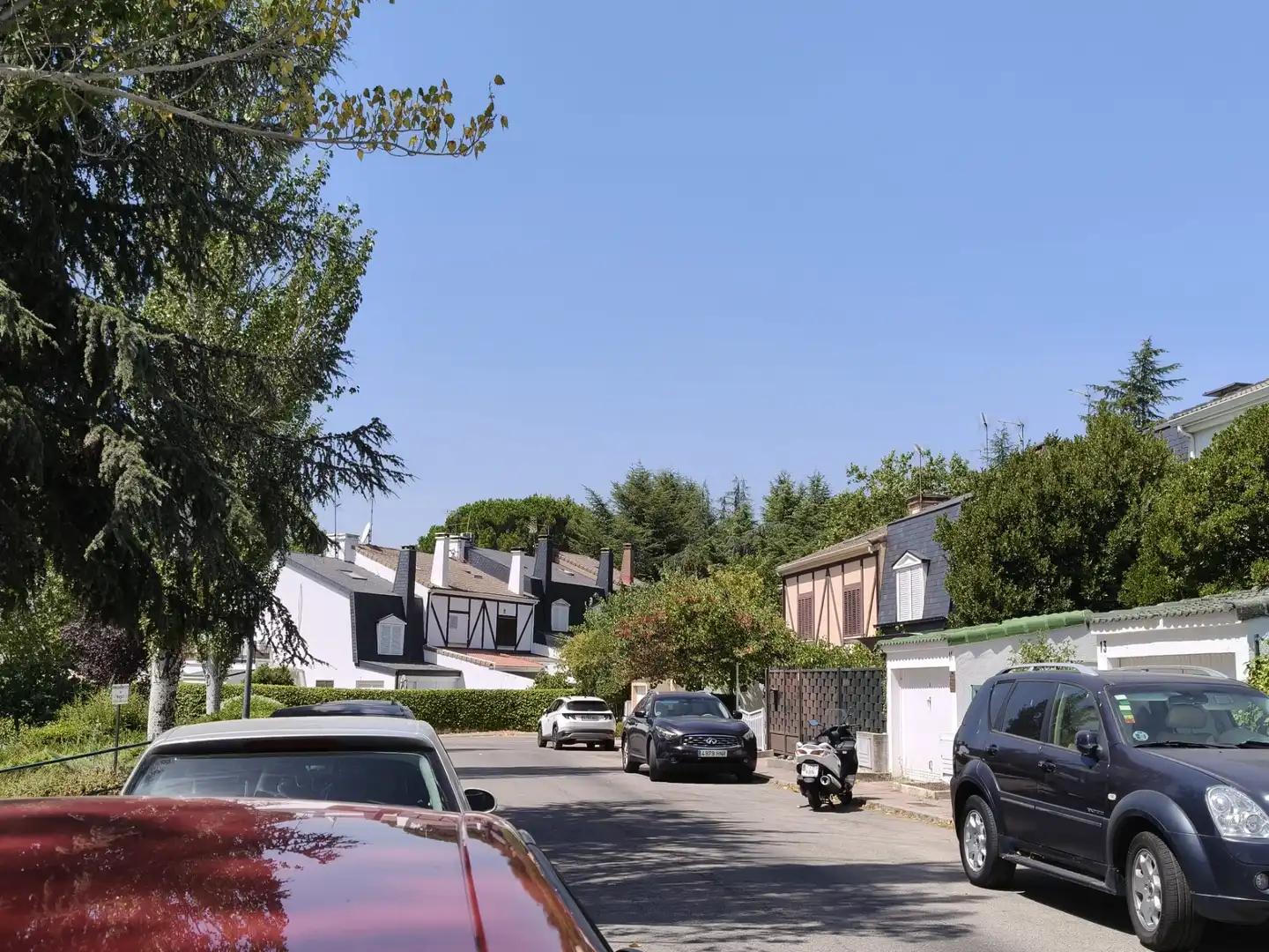 Vista exterior de Casa adosada en venta en Collado Mediano con Aire acondicionado, Calefacción y Jardín privado