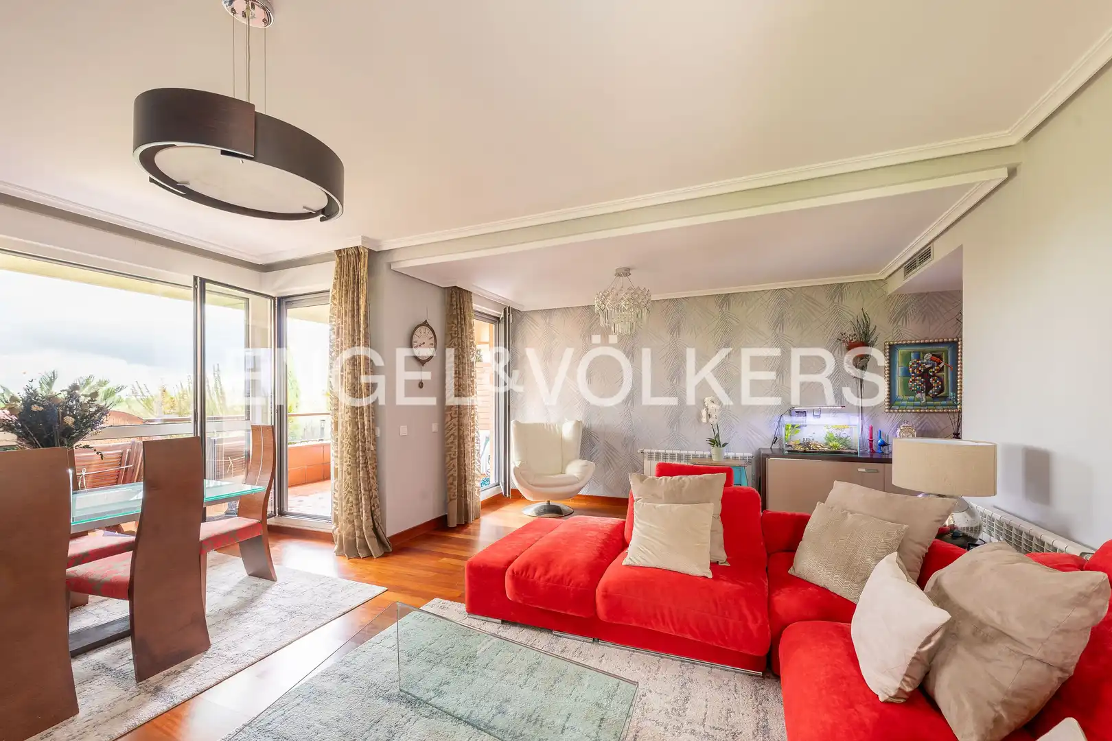 Sala de estar de Ático de alquiler en Boadilla del Monte con Aire acondicionado, Calefacción y Parquet
