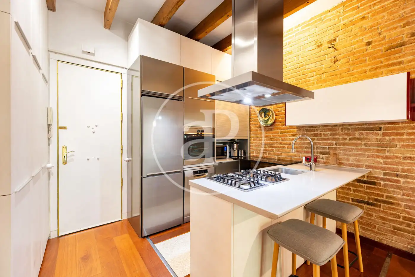 Kitchen of Flat for rent in Barcelona  with Air Conditioner, Heating and Furnished