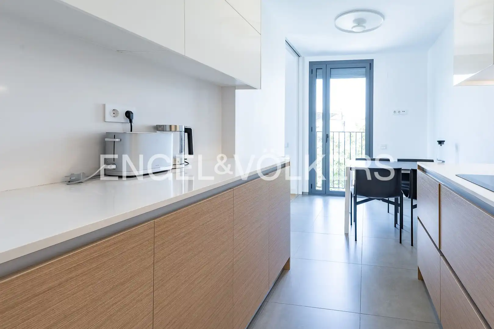 Cocina de Piso de alquiler en Barcelona con Aire acondicionado, Calefacción y Parquet