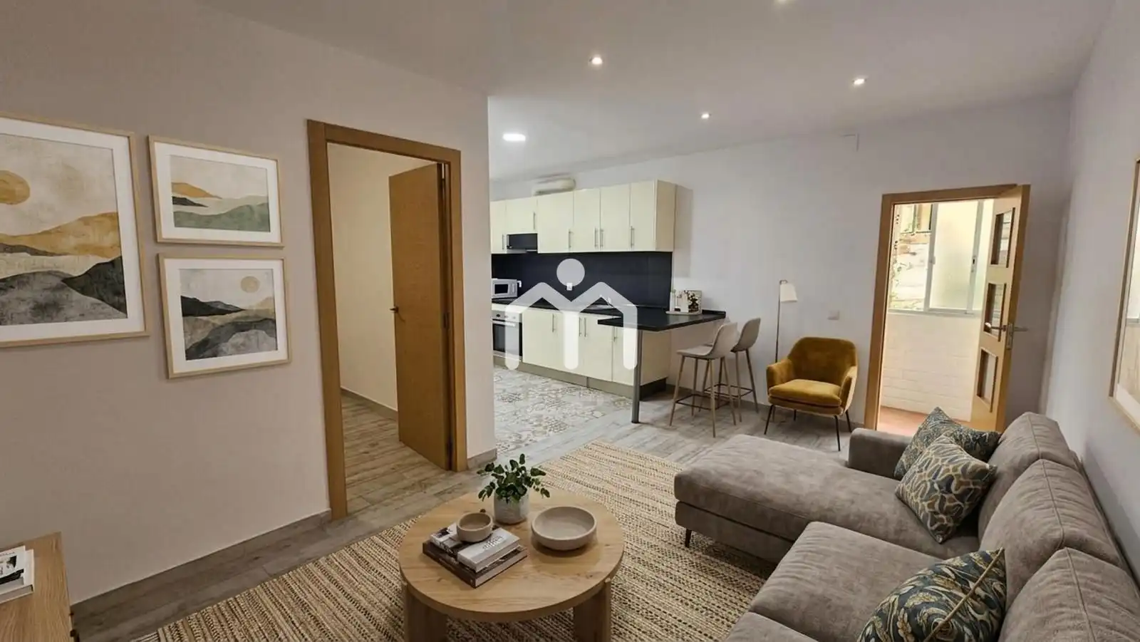 Sala de estar de Piso en venta en Montgat con Aire acondicionado, Calefacción y Horno
