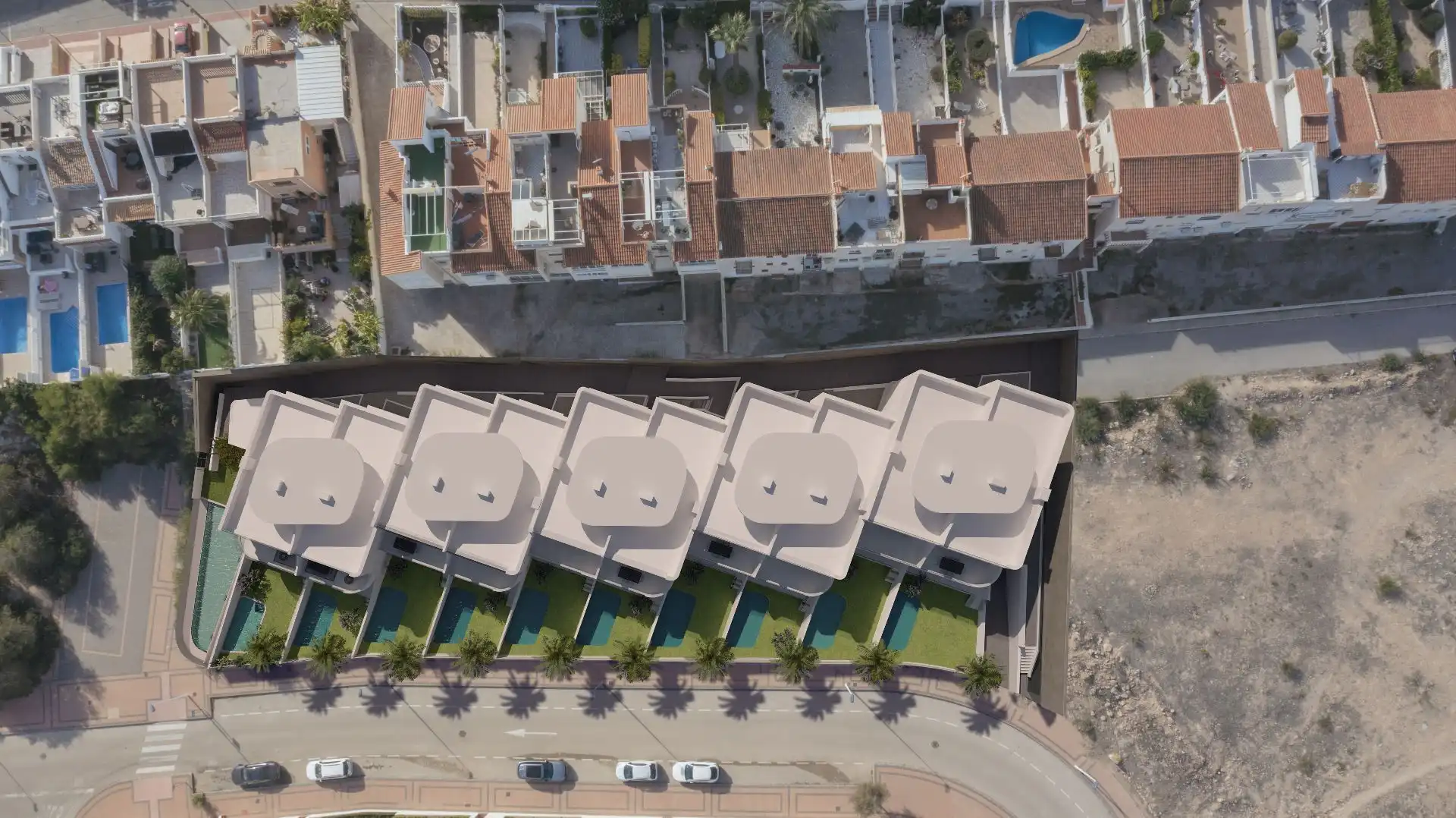 Außenansicht von Wohnung zum Verkauf in Torrevieja mit Klimaanlage, Privatgarten und Gemeinschaftspool