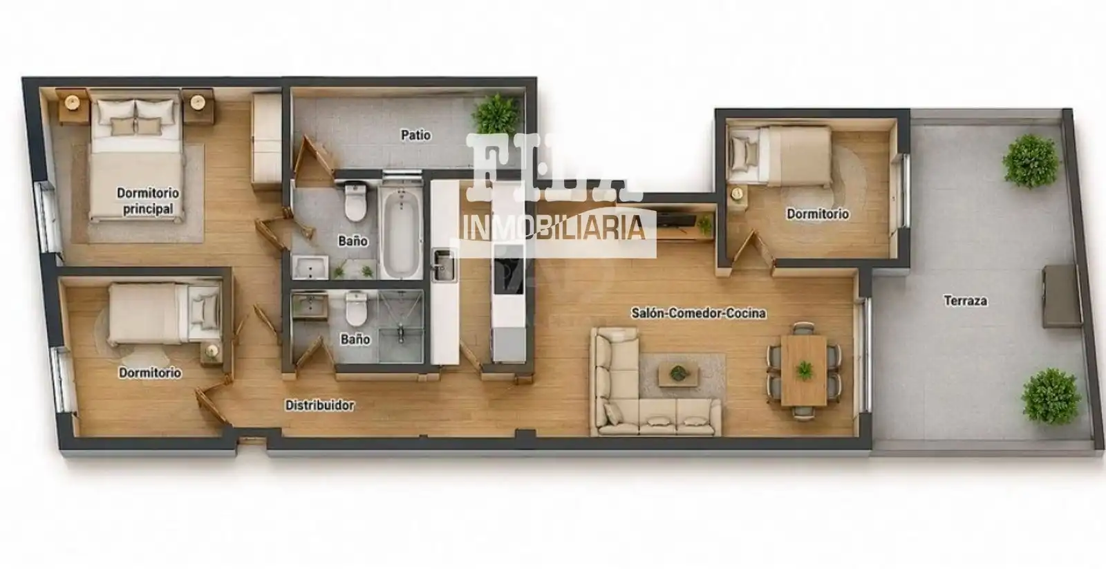 Piso en venta en La Pobla de Montornès   con Calefacción y Terraza