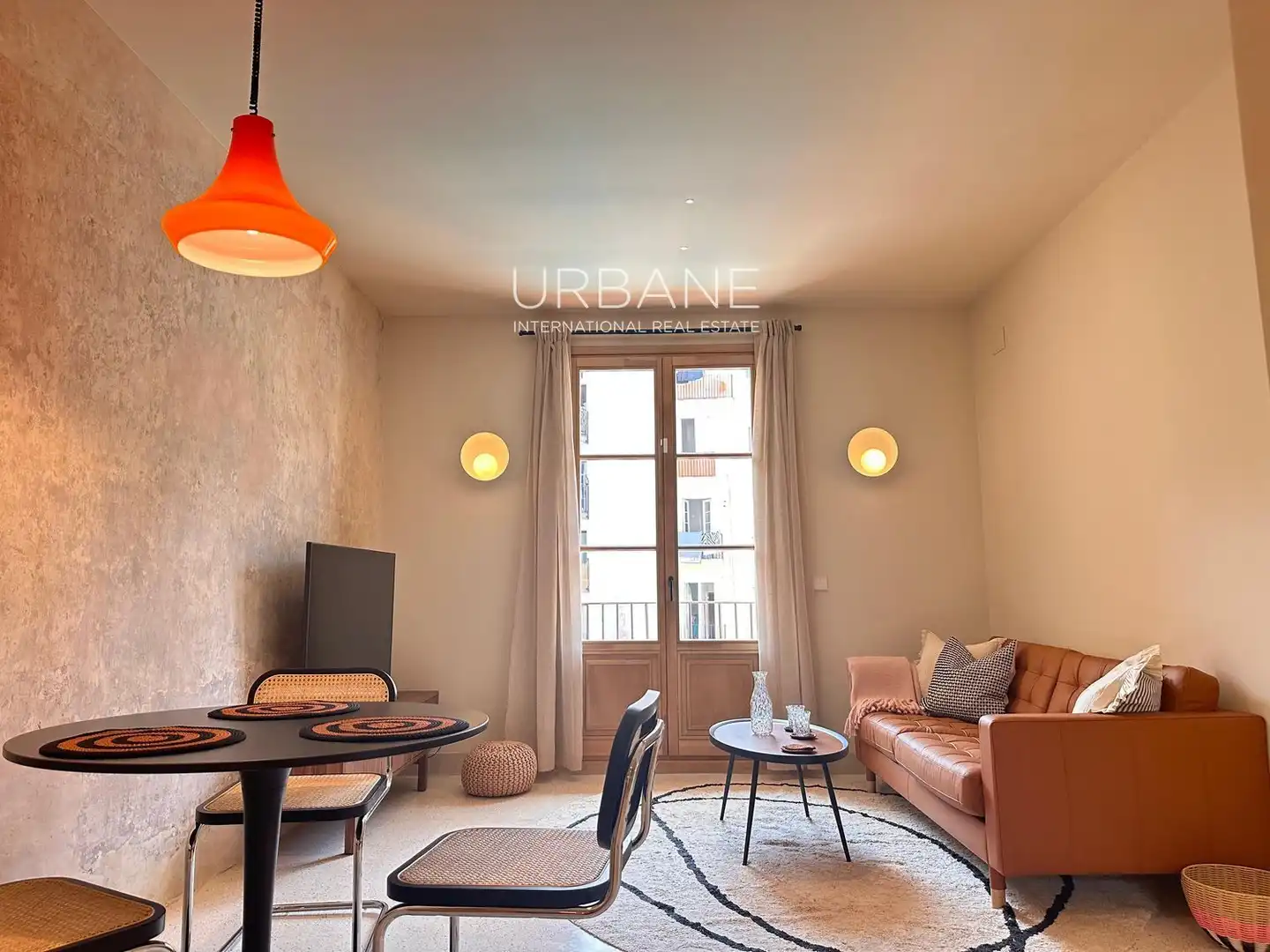Wohnzimmer von Wohnung zur Miete in Barcelona mit Klimaanlage, Heizung und Terrasse