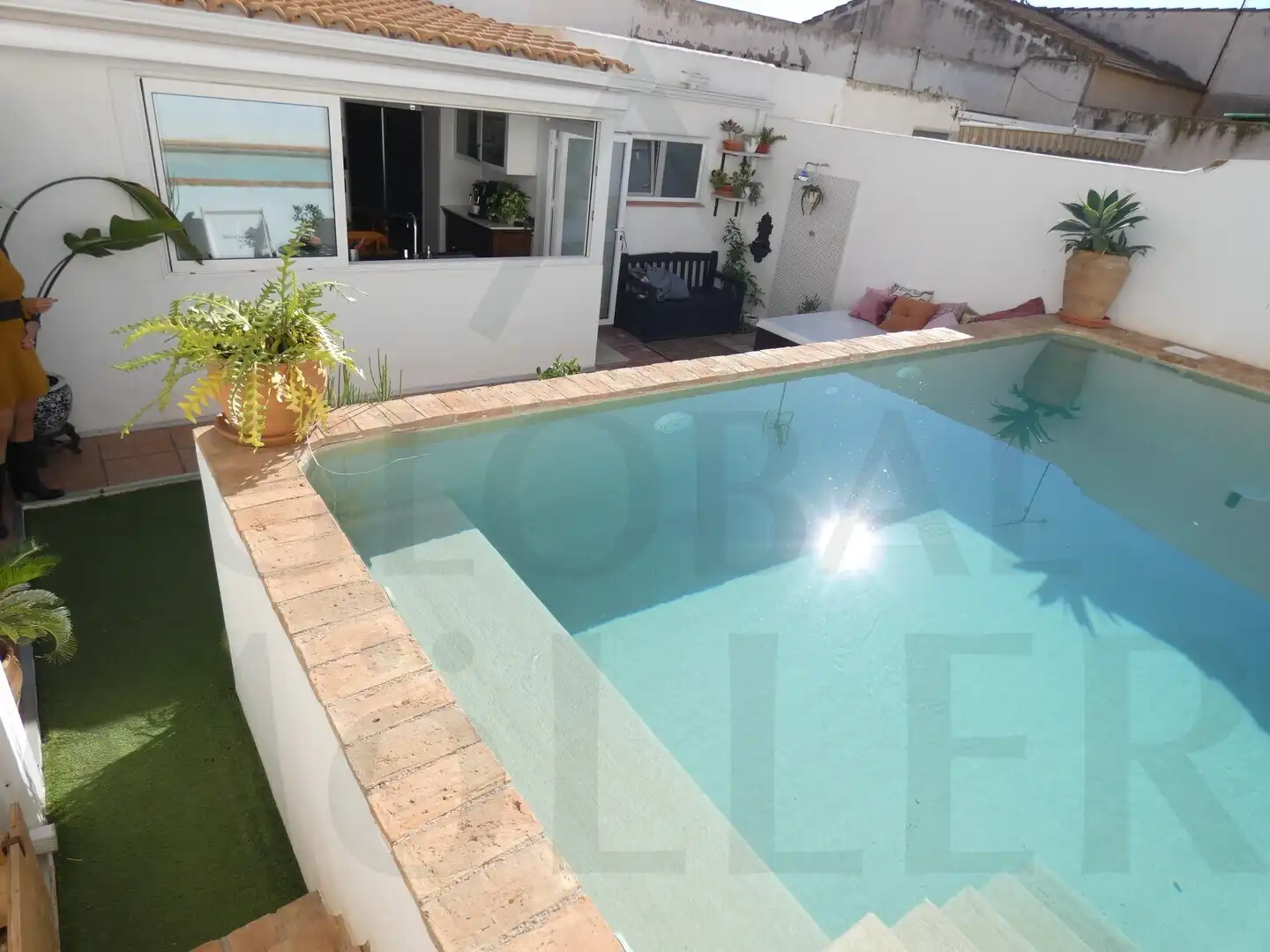 Piscina de Casa adosada en venta en Cartagena con Aire acondicionado, Calefacción y Jardín privado