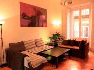 Living room of Flat to rent in  Madrid Capital  with Heating, Washing machine and Balcony