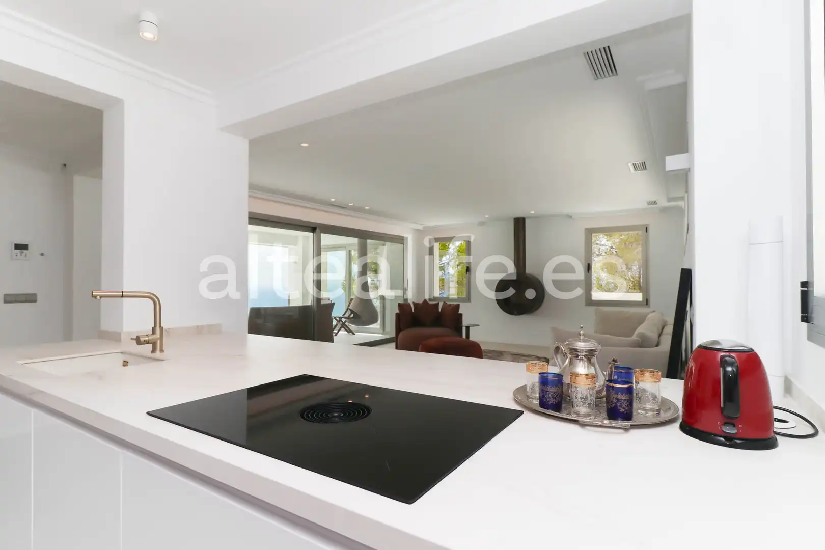Cocina de Casa o chalet en venta en Altea con Aire acondicionado, Jardín privado y Terraza