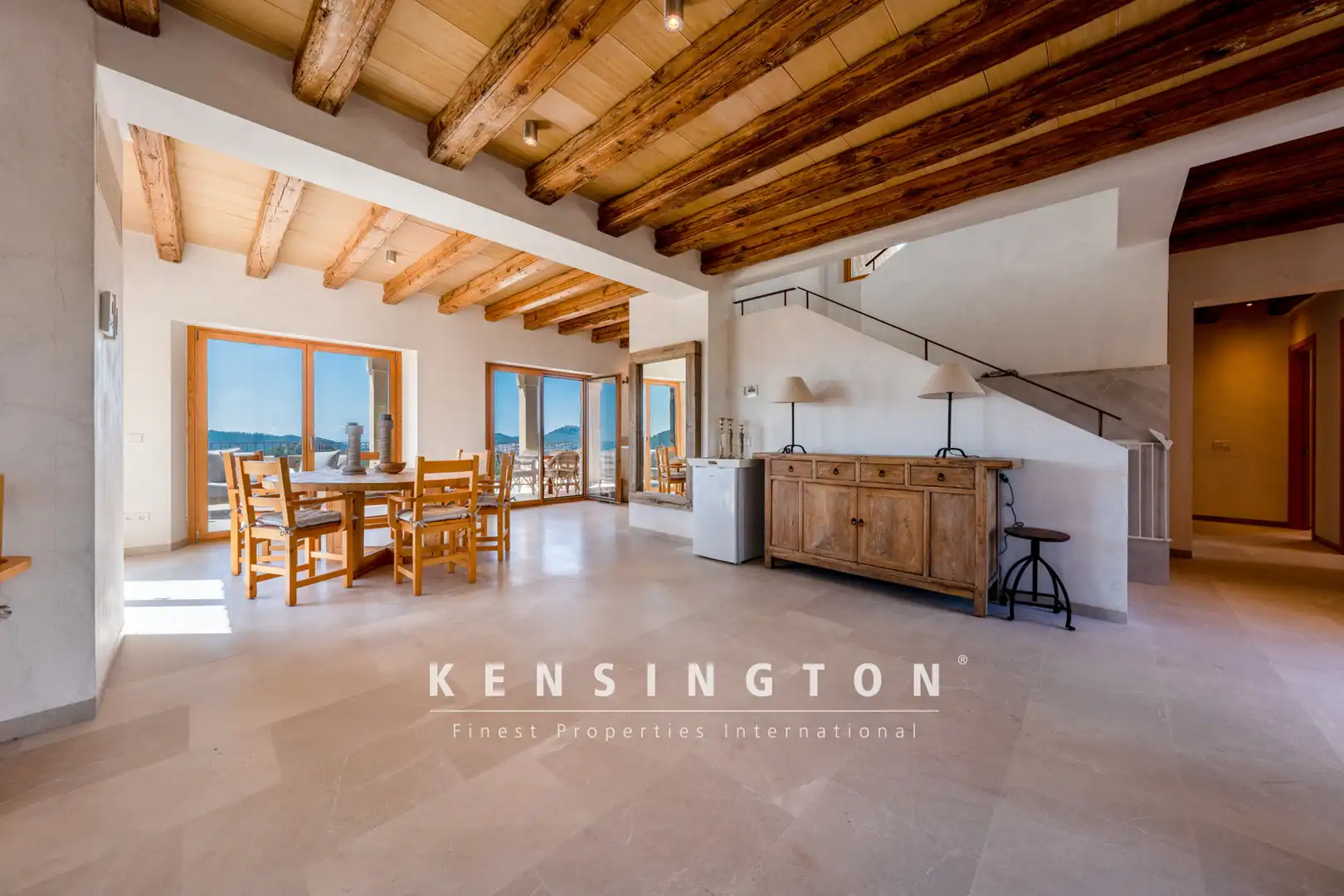 Wohnzimmer von Country house zum Verkauf in Son Servera mit Klimaanlage, Heizung und Terrasse