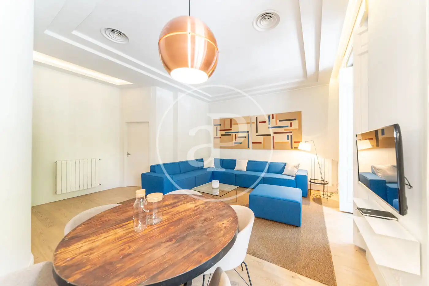 Sala de estar de Piso de alquiler en Madrid con Aire acondicionado, Calefacción y Amueblado