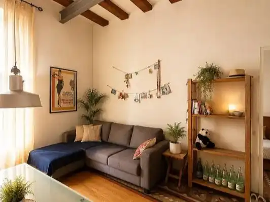 Sala de estar de Piso en venta en  Barcelona Capital con Aire acondicionado y Balcón