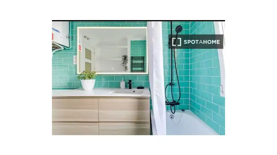 Bathroom of Flat for rent in Madrid  with Air Conditioner, Heating and Furnished
