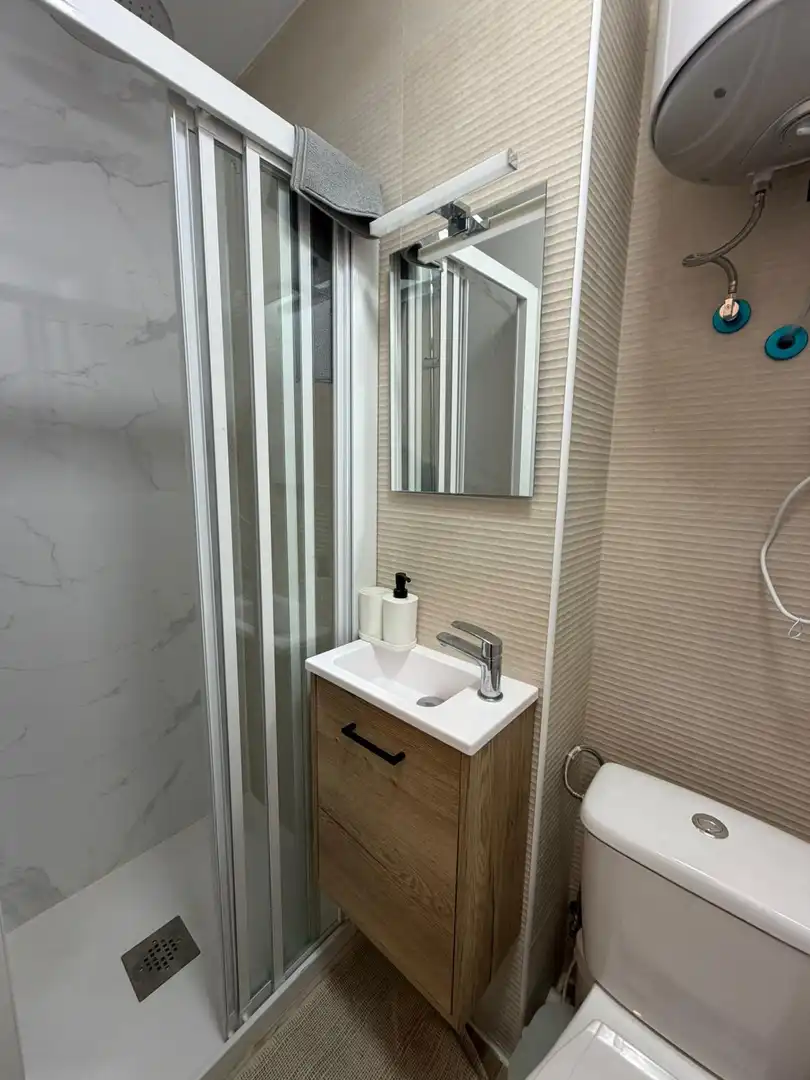 Bany de Estudi de lloguer en Madrid amb Aire condicionat i Moblat