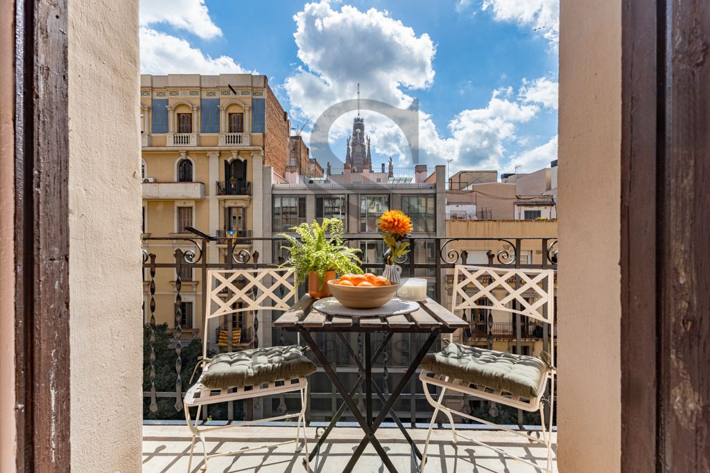 Terrace of Flat for sale in  Barcelona Capital  with Parquet flooring and Balcony