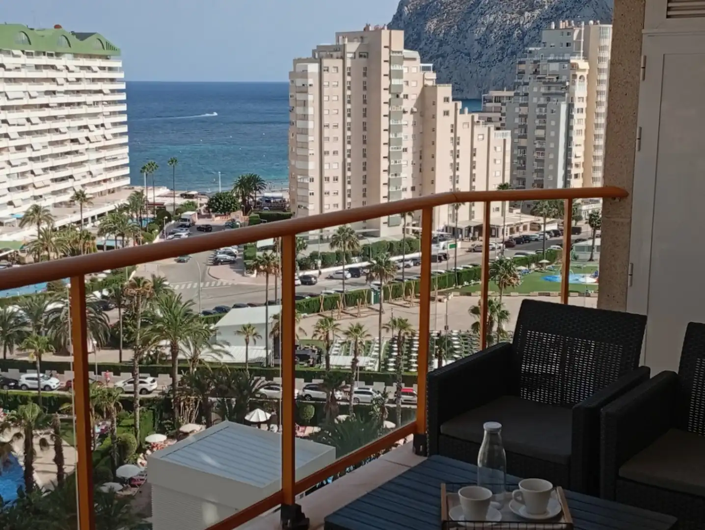 Terraza de Apartamento en venta en Calpe / Calp con Aire acondicionado, Calefacción y Jardín privado