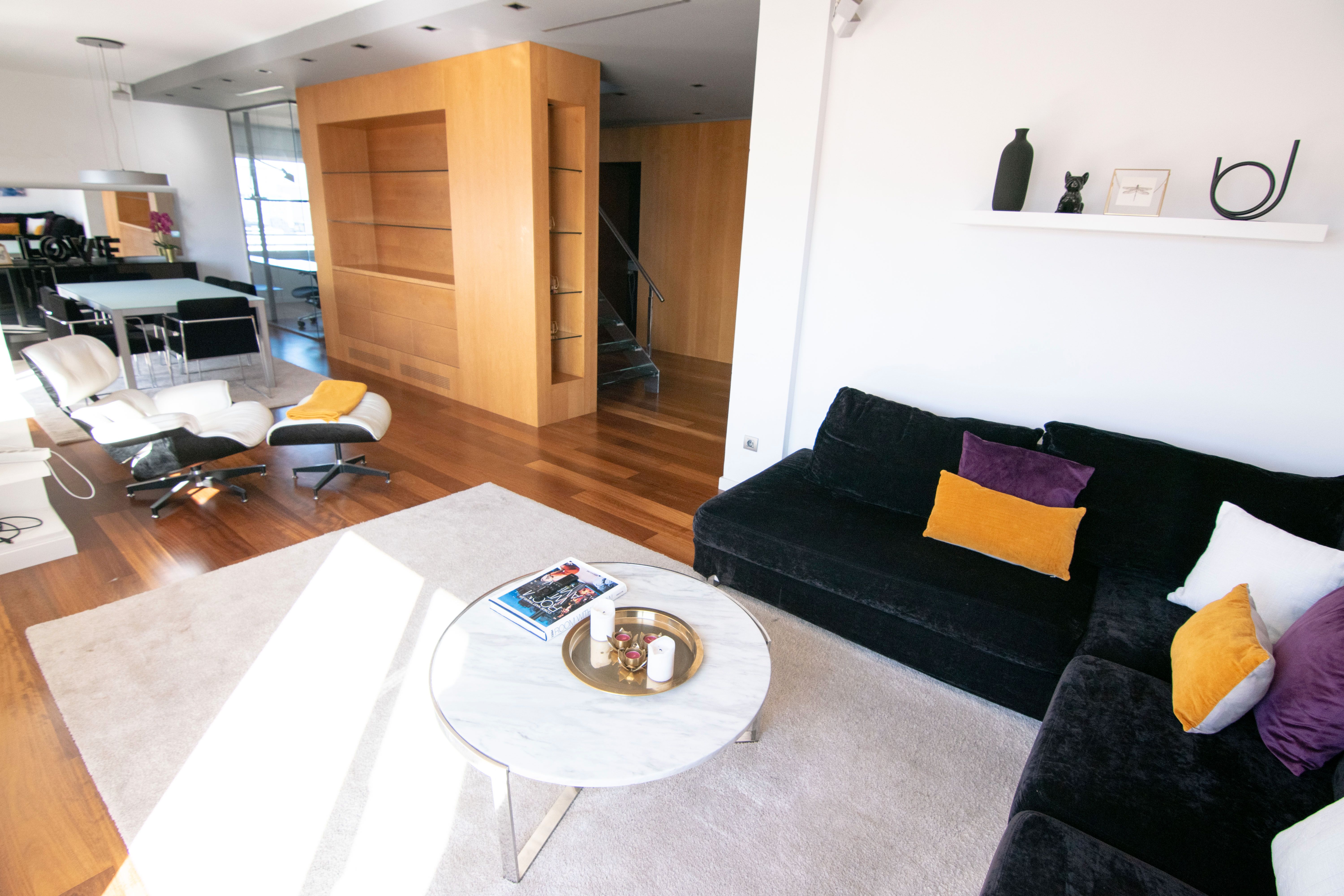 Living room of Attic for sale in  Barcelona Capital  with Air Conditioner, Heating and Parquet flooring